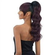 LOOSE DEEP CHINA BANG 1B Off Black - Freetress Equal Synthetic Drawstring Bang & Ponytail
