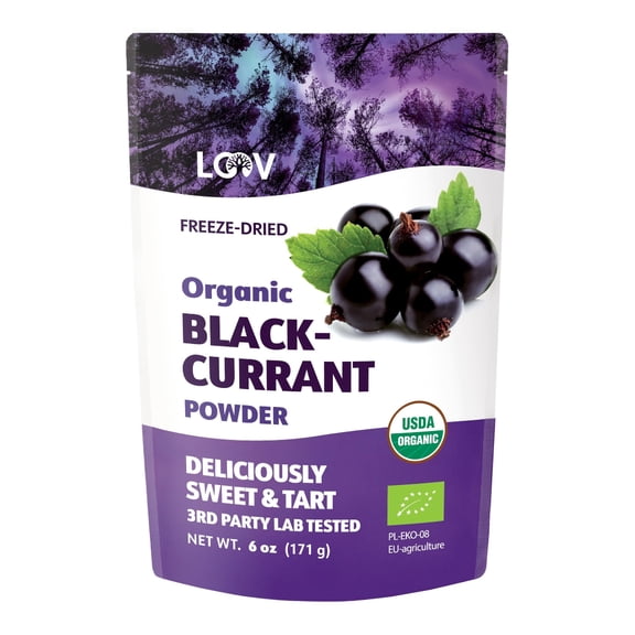 LOOV Blackcurrant Powder Organic - 21-Day Supply - No Added Sugar