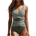 thumbnail image 1 of LOPECY-Sta One Piece Swimwear for Women Sleeveless Crossover Swimsuit High Waisted Tummy Control Swimwear Ruched Halter Push Up Bathing Suits for Women, 1 of 5