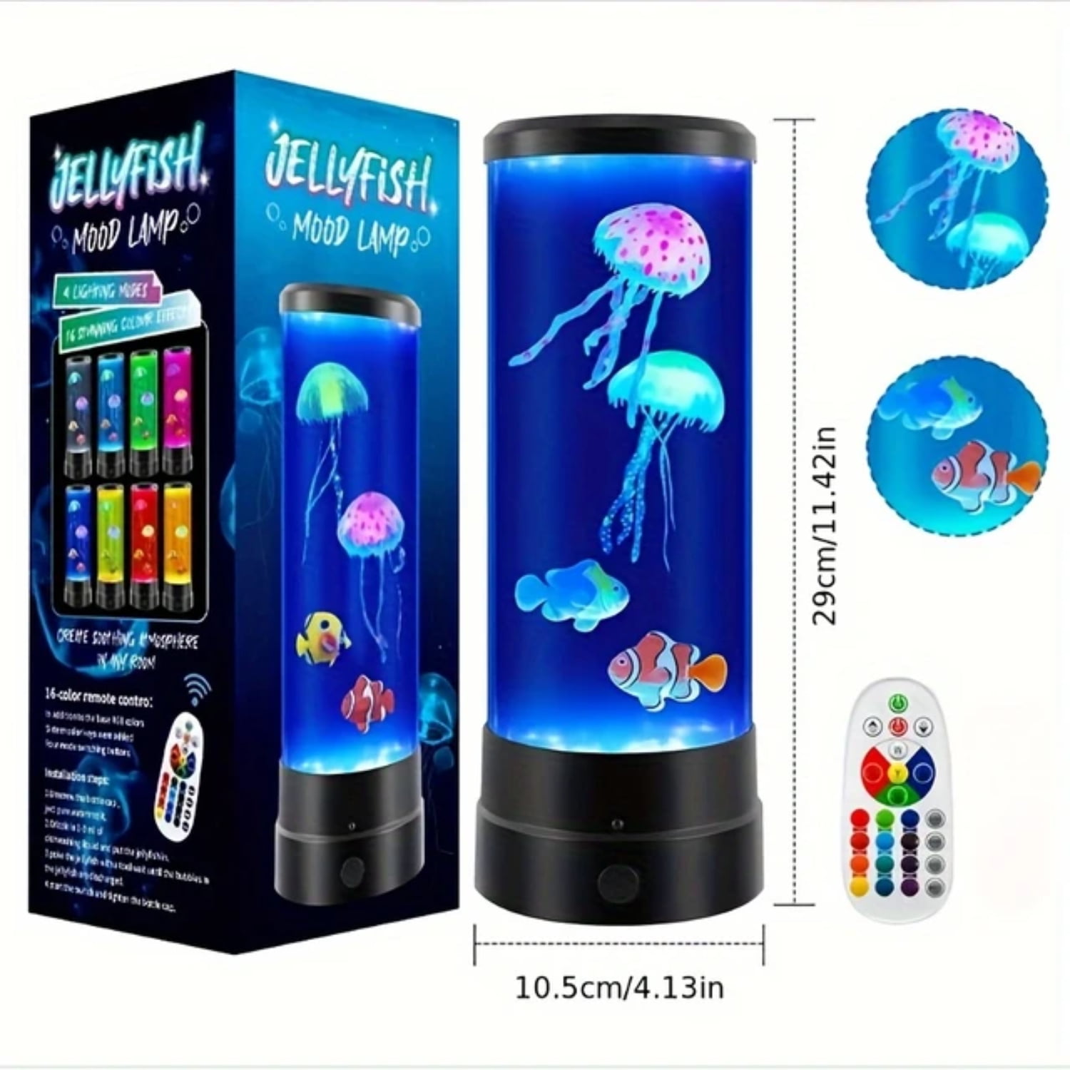LOPNGLG Trend Jellyfish Tank Table Lamp LED Fantasy Jellyfish Lava Lamp ...
