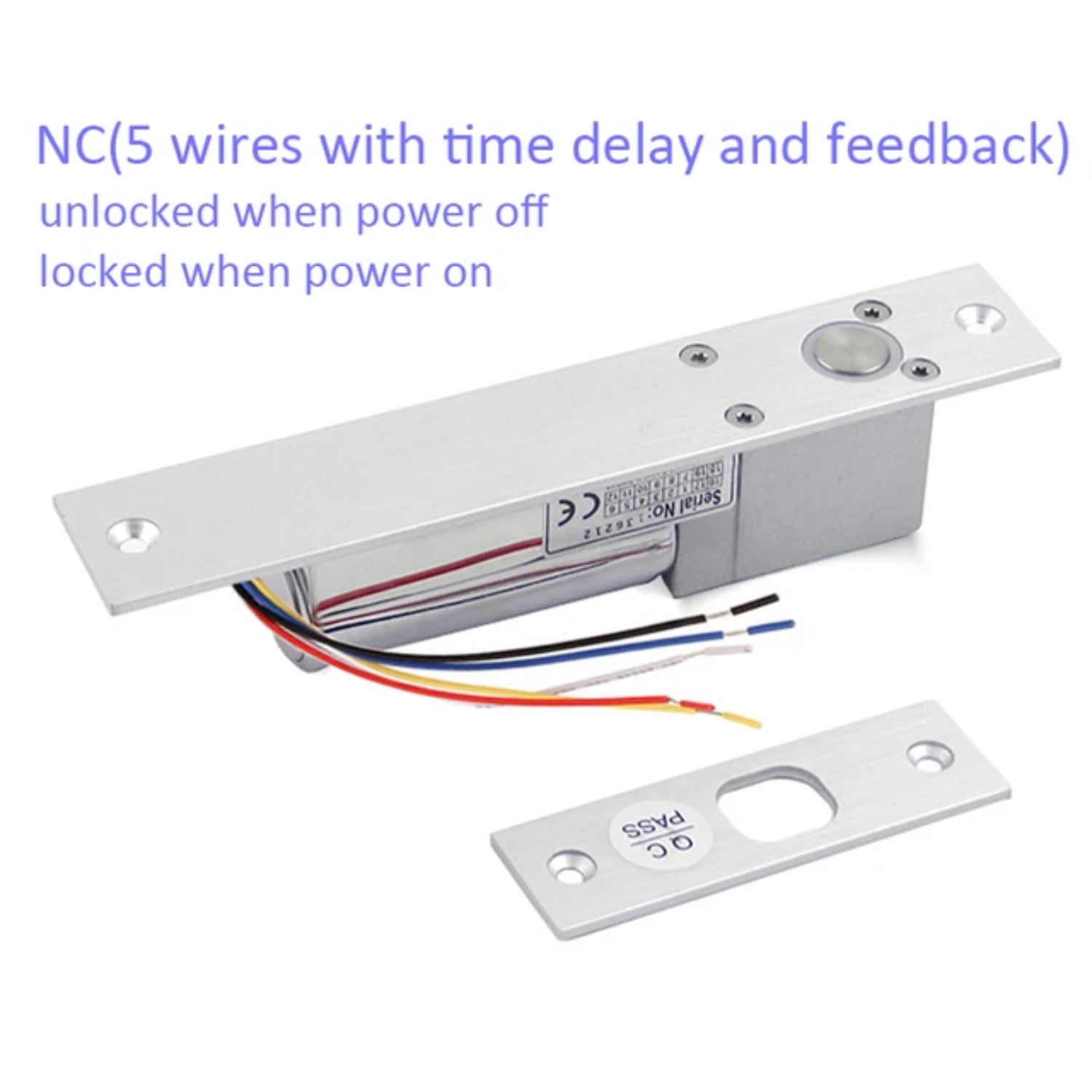 LOPNGLNG DC12V Fail Safe Bolt Lock Low Temperature Drop Electronic Mortise Door Locks with Time
