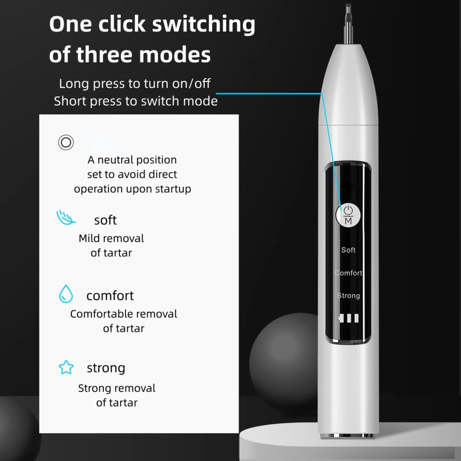 LOPNGLS Effective High Definition Ultrasonic Dental Scaler with Visual