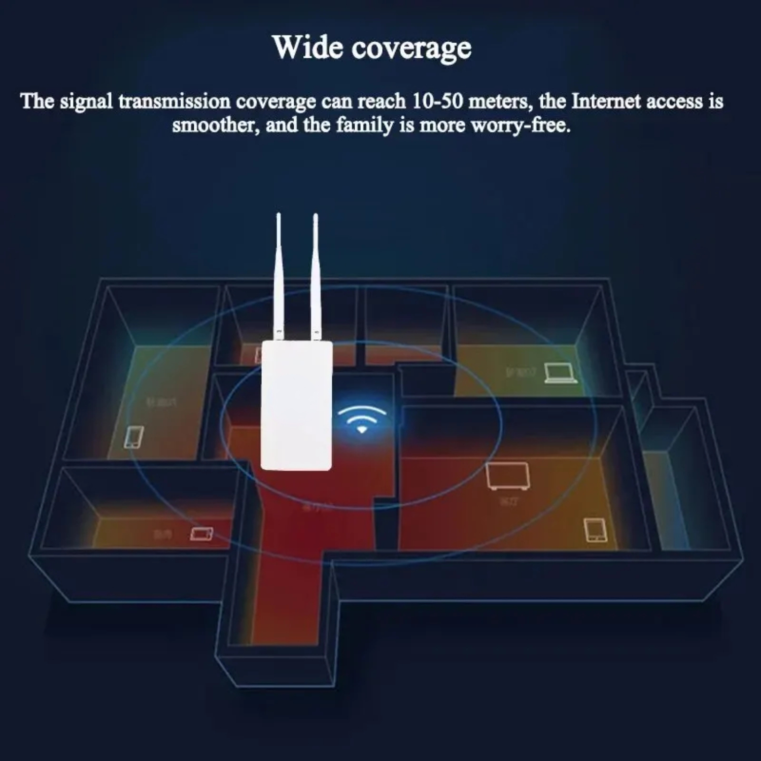 LOPNGLS Outdoor 4G CPE Wifi Router 150Mbps Wireless Wifi Router with Sim Card Slot All Weather Wifi Booster Extender for IP Camera