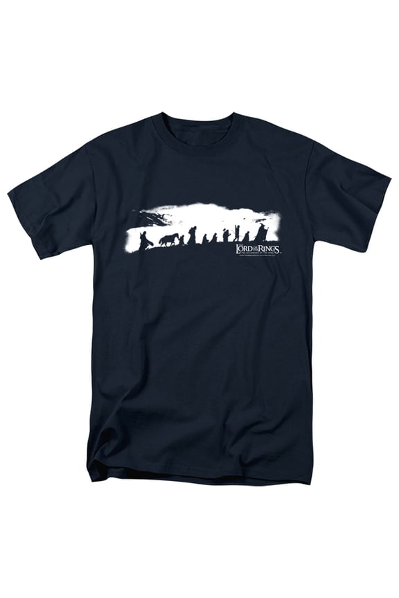 LOR The Fellowship Unisex Adult T Shirt, Navy, 4X-Large