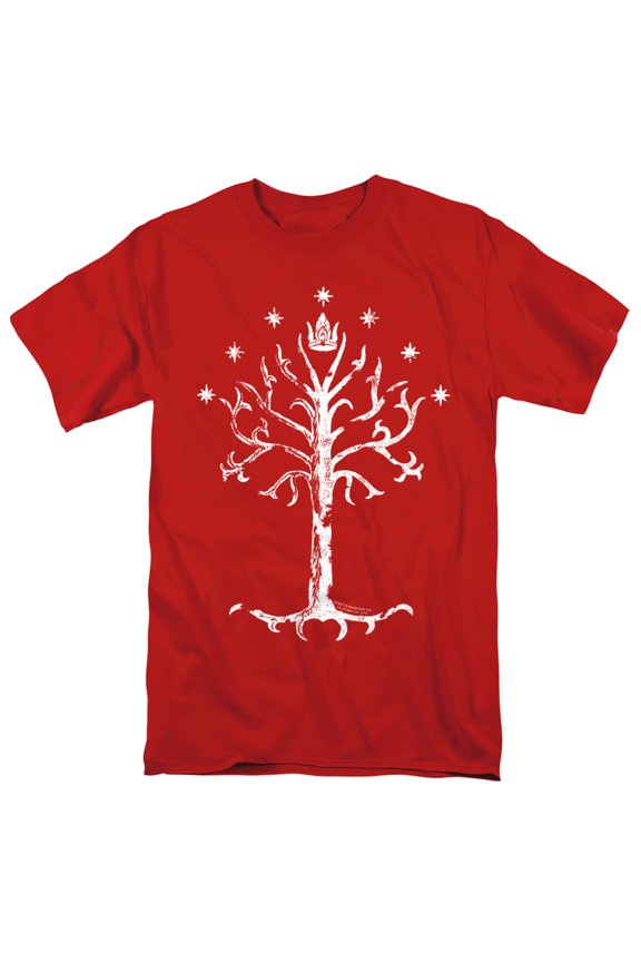 LOR Tree Of Gondor Unisex Adult T Shirt, Red, Small