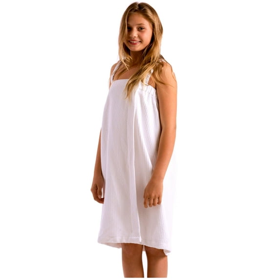 BY LORA Women's Bath Wrap Women's Bath Shower Dress with Adjustable Closure Lightweight Waffle Knee Length Body Wraps for Beach Spa Gym Bath Pool S-XXXL