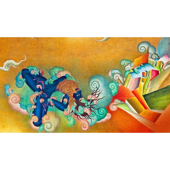 LORD SHIVA WALL STICKER CUM POSTER 30CM X 45CM QTH-S4-0397