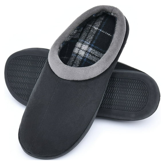 LORDFON Memory Foam Mens Slippers Slip-On House Slippers