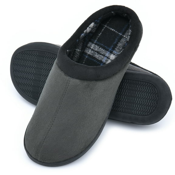LORDFON Memory Foam Mens Slippers Slip-On House Slippers