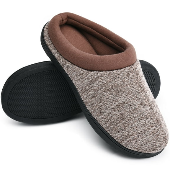 LORDFON Mens House Slipper Memory Foam Warm Winter Indoor Slippers for Men with Non Slip Sole