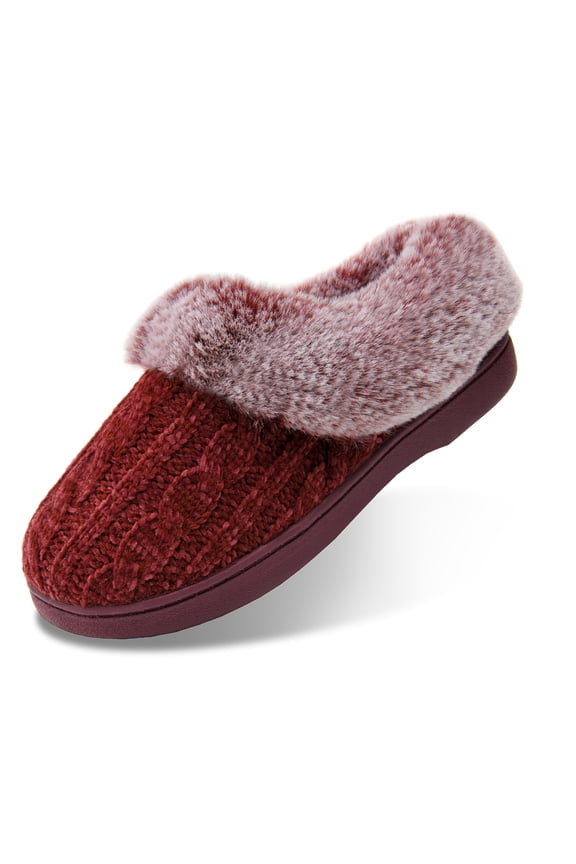 Winter Fuzzy Womens Slippers Fluffy House Slippers with Memory Foam