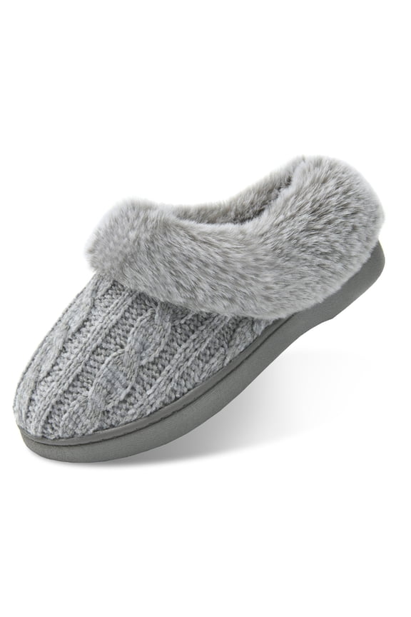 Winter Fuzzy Womens Slippers Fluffy House Slippers with Memory Foam