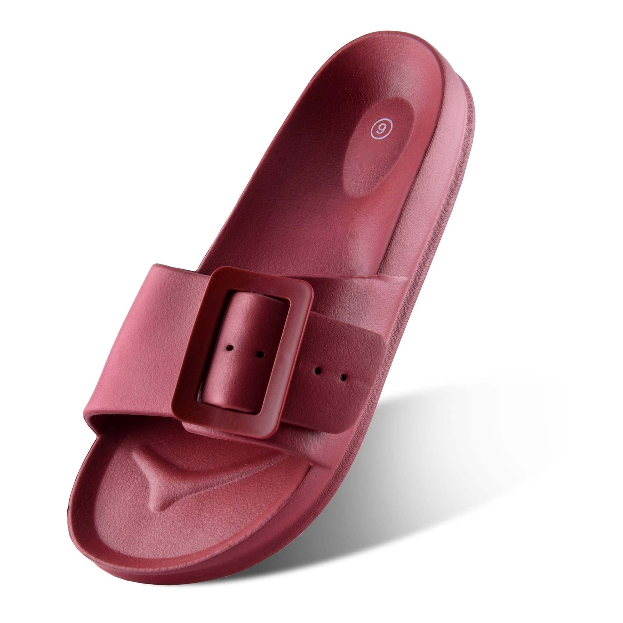 Comfort & Support - Stretch Cross Orthotic Slide Sandals, Slip On