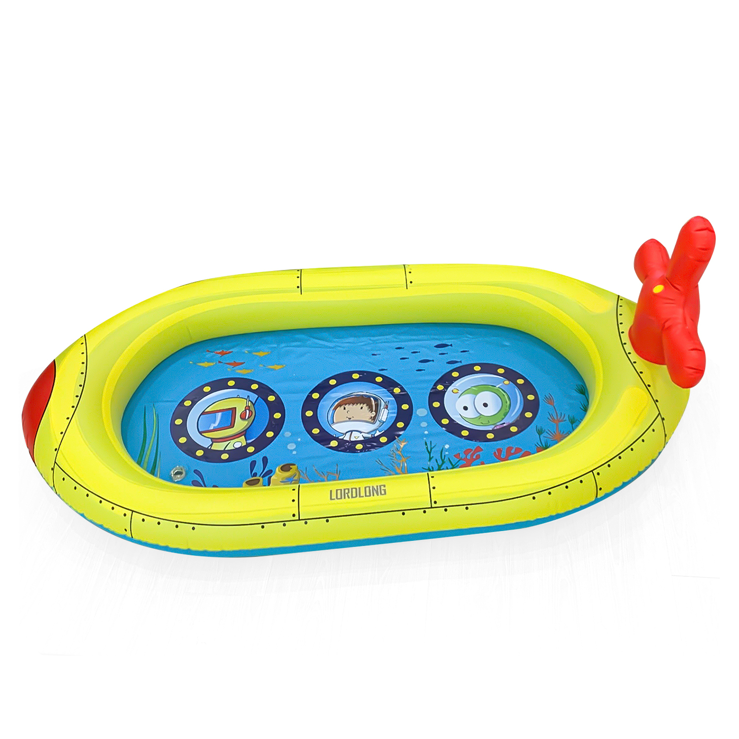 LORDLONG Inflatable Swimming Pool with Builtin Air Pump (Patterned