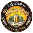 thumbnail image 1 of LOREN'S Beer Pub Man Cave Metal Sign Home Wall Decor 14 inch Round 100140025200, 1 of 1