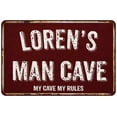 thumbnail image 1 of LOREN'S Man Cave Red Grunge Gift Sign Metal 12x18 Decor 208120003200, 1 of 1