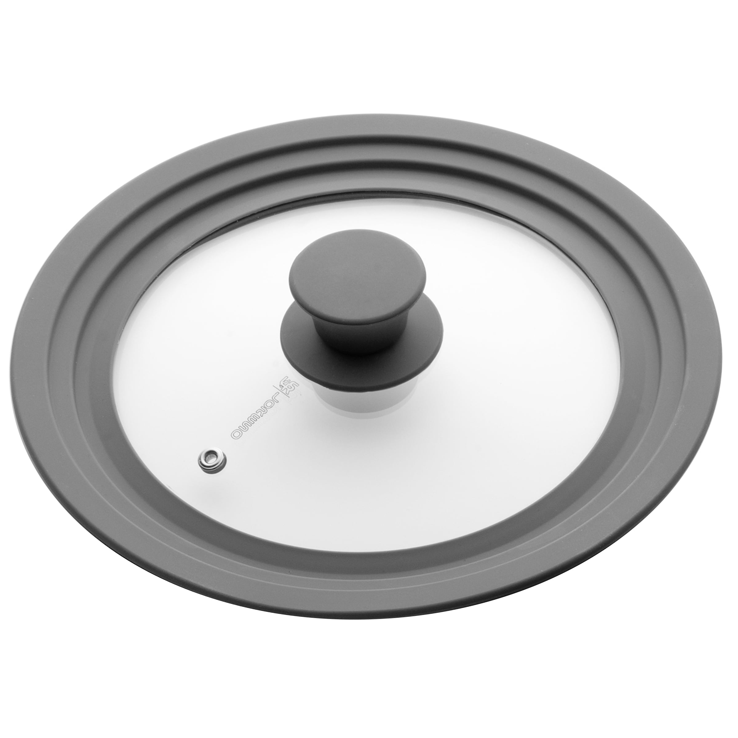 LORESO Silicone Glass Lid Grey - Universal Silicone Glass Lid for