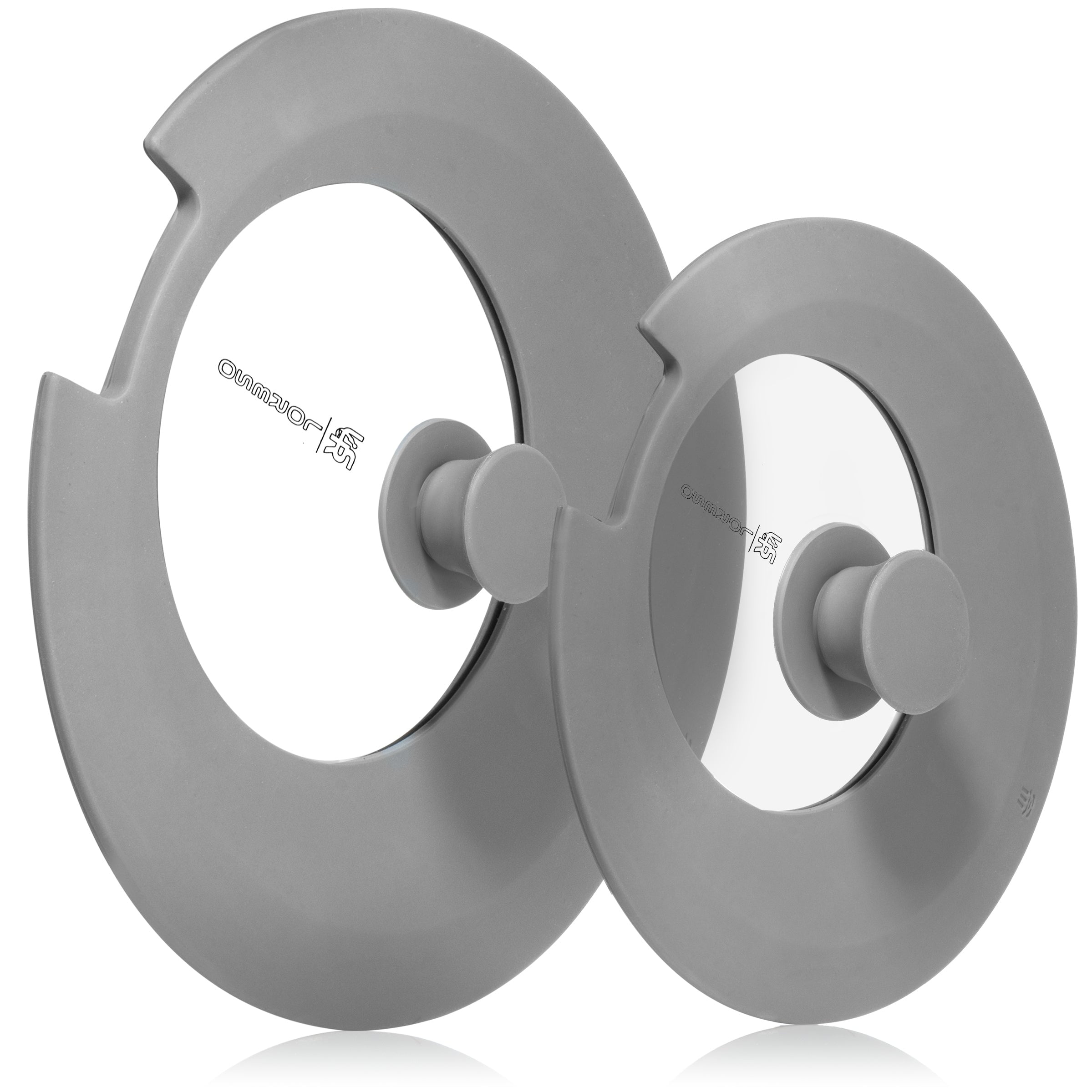 LORESO Silicone Glass Lid for Pots & Pans, Grey Pack of Two - Universal ...