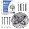 thumbnail image 1 of LORESO Wall Ceiling Anchor - Heavy Duty Mount Bracket for Trapeze Suspension Straps, Yoga Swings, Hammock, Boxing Punching Bags, Body Strength Gym Equipment and Battle Ropes, 1 of 6