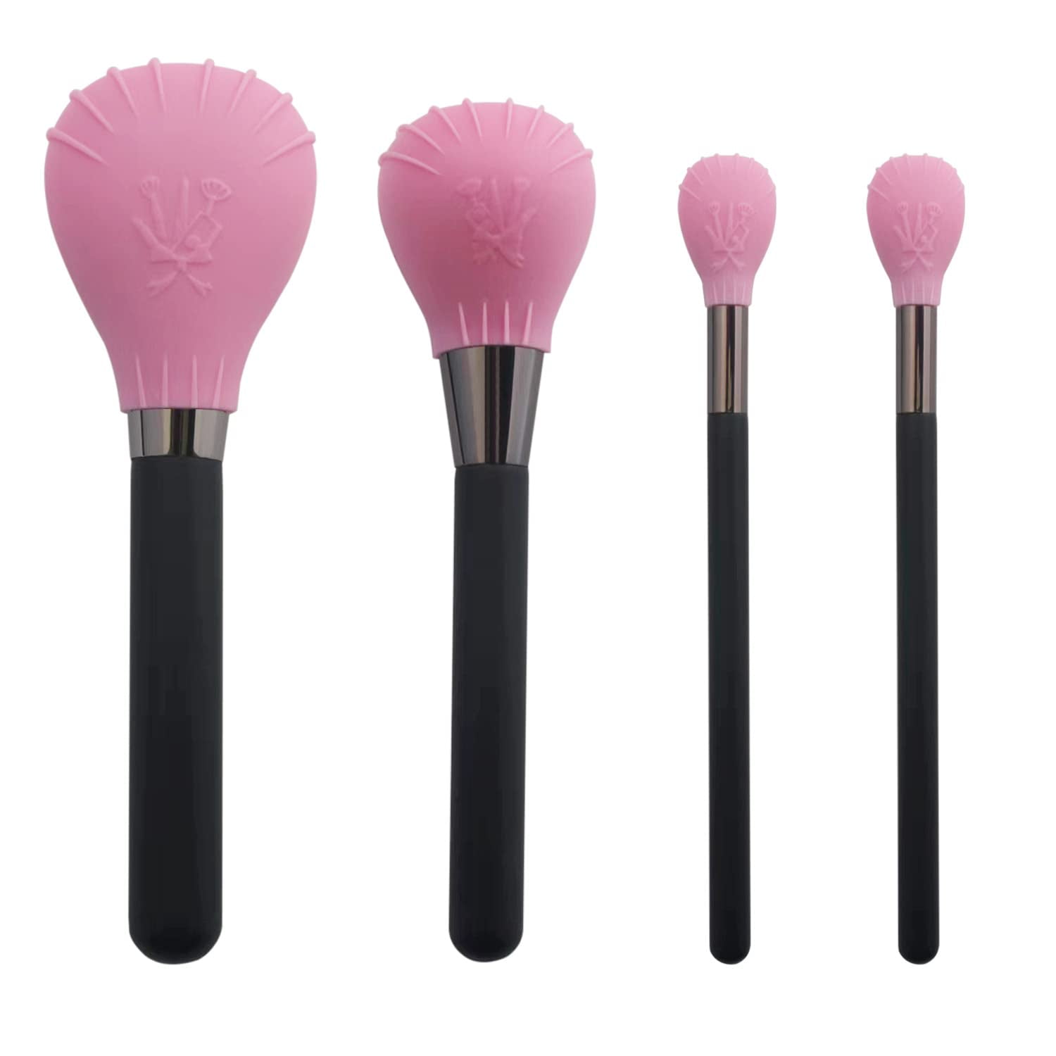 LORMAY 4 Pcs Silicone Makeup Brush Covers, Brush Bubbles for Protecting Bristles from Getting