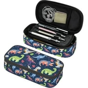 Dinosaur Pencil Case - Large Capacity Oxford Cloth Pouch For School & Travel