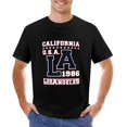 thumbnail image 1 of LOS ANGELES 1986 Men’s Graphic T-shirt Vintage Short Sleeve Sport Tee Black M, 1 of 2