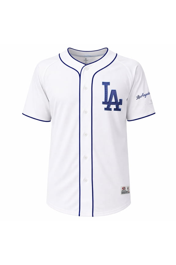 MLB Los Angeles Dodgers Men's White Full Button Jersey