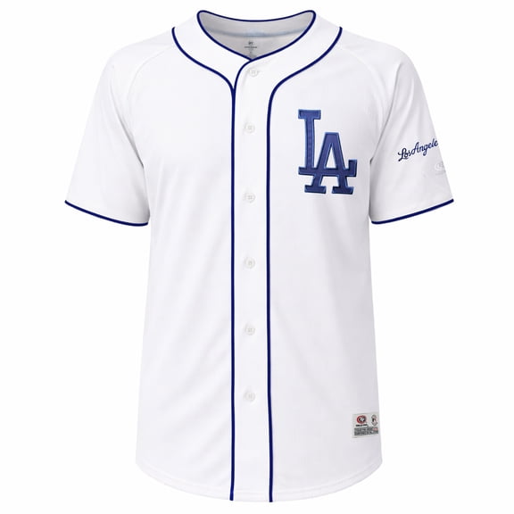 MLB Los Angeles Dodgers Men's White Full Button Jersey