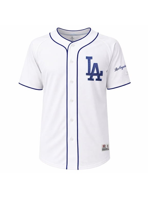 MLB Los Angeles Dodgers Men's White Full Button Jersey