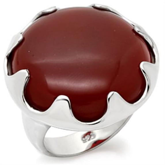 Sterling Silver Ring Semi-Precious Ruby LOS085 for Women Style High