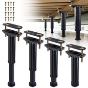 LOSCHEN Adjustable Height Bed Support Legs 7.9-13 inch, Bed Frame Support Legs for Bed Slat, Bed Support Reinforcement Parts Bed Frame Support Replacement 4PCS