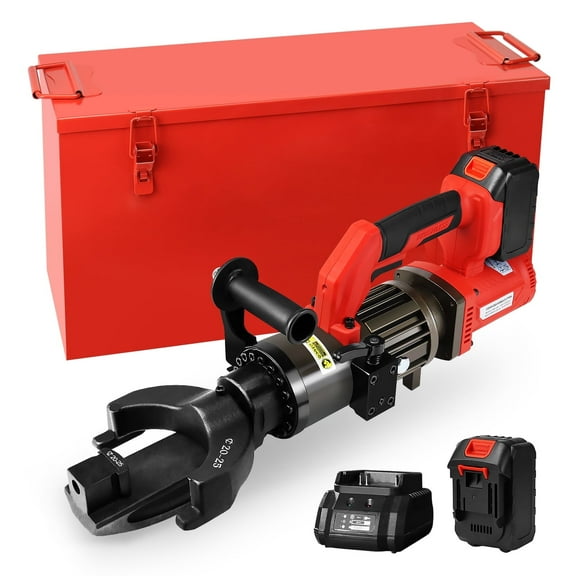 LOSCHEN Cordless Rebar Bender,Electric Hydraulic Rebar Bending Maching,Bending up to 1Inch 25mm #8 Rebar,Bending Angle 0-130 Degrees,Rechargeable Portable Handheld Rebar Bender Machine