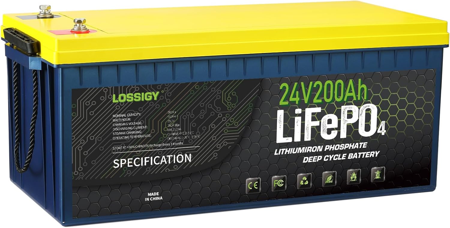 LOSSIGY 12V 280Ah LiFePO4 Lithium Battery, Prefect for RV, Solar System