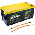 thumbnail image 1 of LOSSIGY 12V 400AH Lifepo4 Deep Cycle Lithium Battery, Built in 250A BMS, 10 Yrs Lifespan, for Solar System, RV, for Replacement Your Olds., 1 of 6