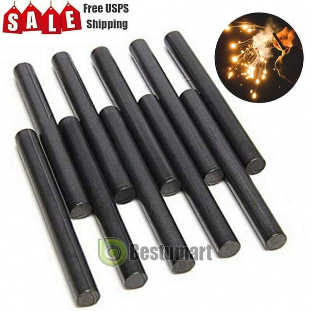 LOT 1/2x5" Ferrocerium Ferro Flint Fire Starter Survival Camping Rod kit Lighter