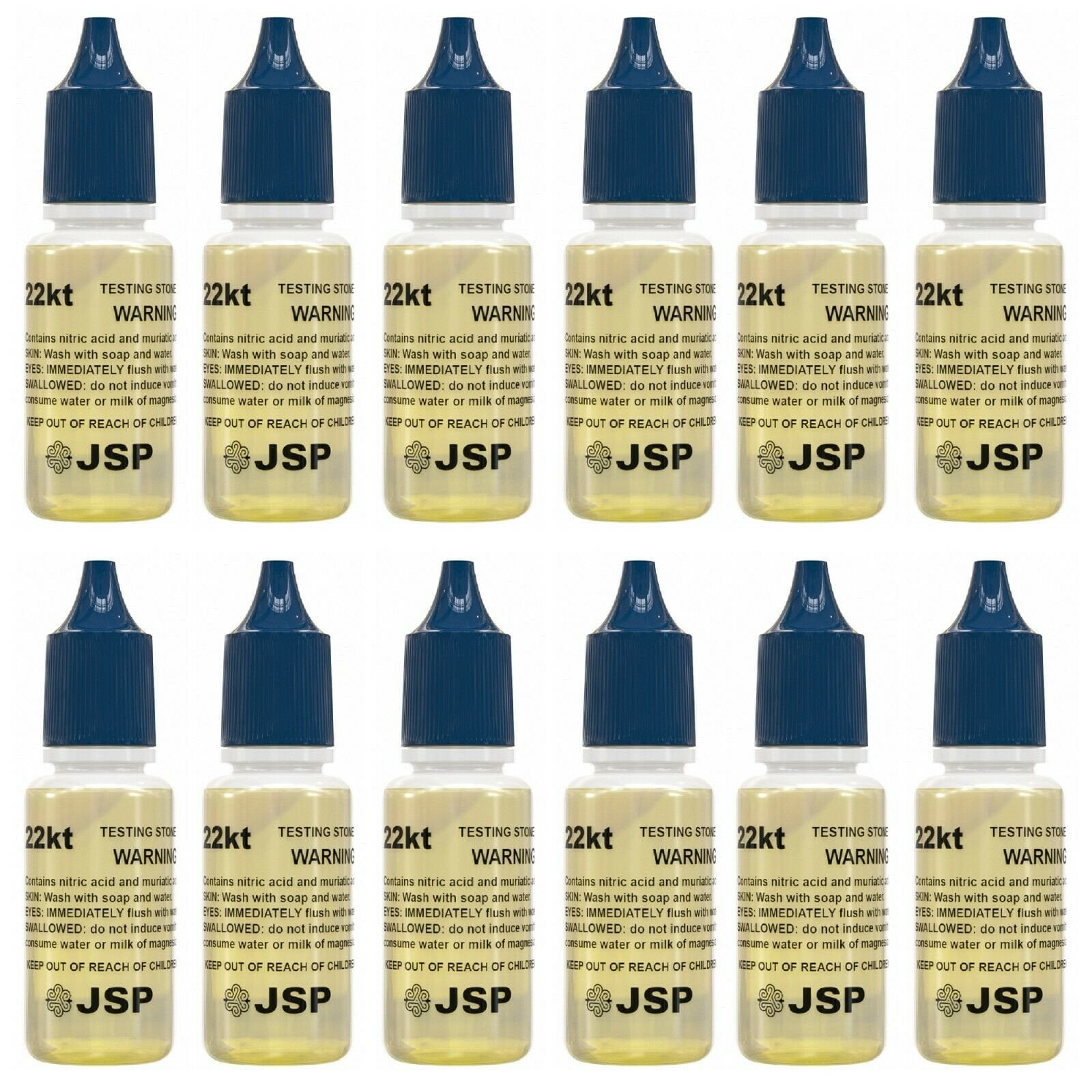 LOT 12 JSP 22K Gold Metal Test Acid Karat Testing Solution Jewelry Tester Metals
