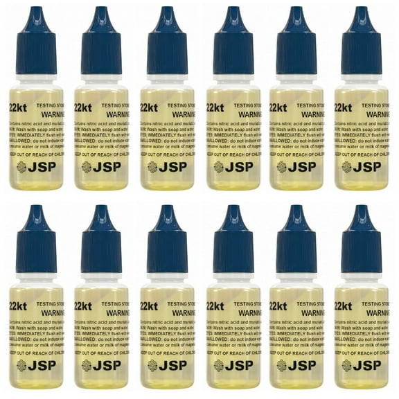 LOT 12 JSP 22K Gold Metal Test Acid Karat Testing Solution Jewelry Tester Metals