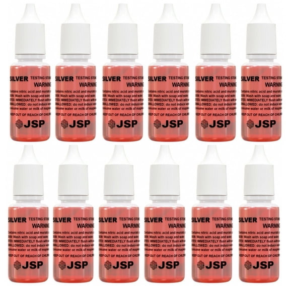 LOT 12 JSP Silver Metal Test Acid Karat Testing Solution Jewelry Tester Metals