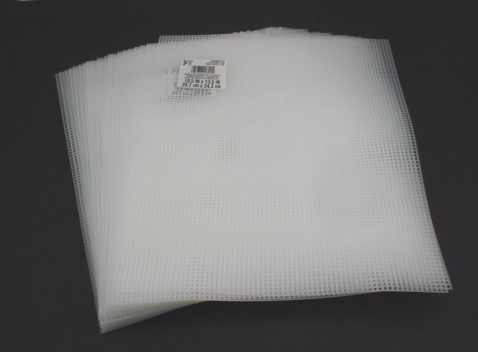 Lot 7-Mesh Plastic Canvas- 50 Sheets- 10.5 x 13.5 inch Darice New, Clear
