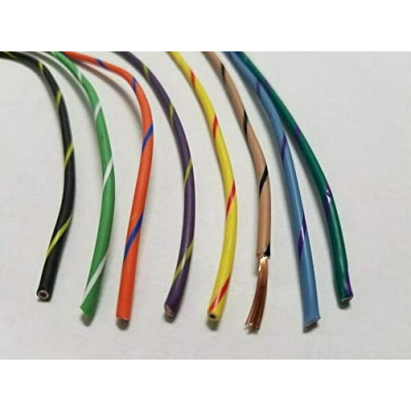 For LOT (B) 16 AWG GXL HIGH TEMP AUTOMOTIVE POWER WIRE 8 STRIPED COLORS 15 FT EAsupplier DIY home & garden, Other Wire, Cable & Conduit$$Tools & Hardware Other