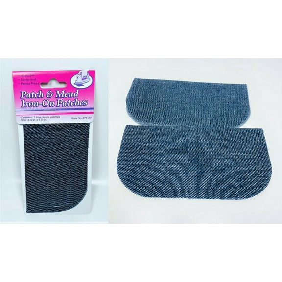 LOT OF 10 Allary Iron On Denim Repair Patches Kit 20 Pieces