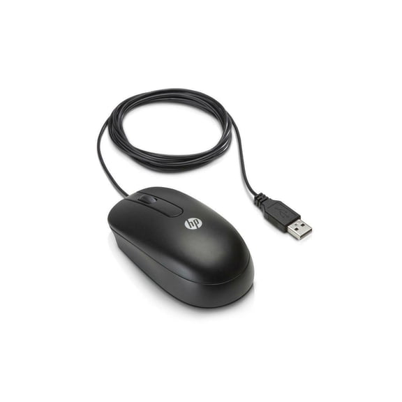 LOT OF 10 New Genuine HP Black USB Mouse 2-Button with Scroll Wheel 672652-001
