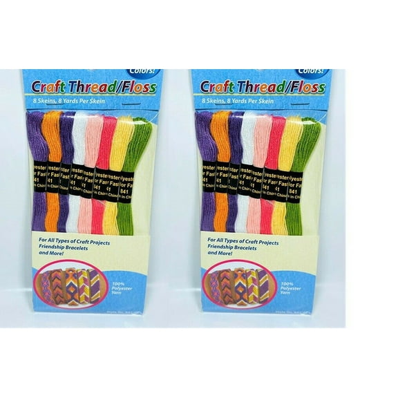 LOT OF 2 Allary Craft Thread - 8 Skeins 8 Yards per skein