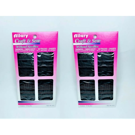 LOT OF 2 Allary Sewing Hand Needles 140 count Sharps, Darners, Embroidery