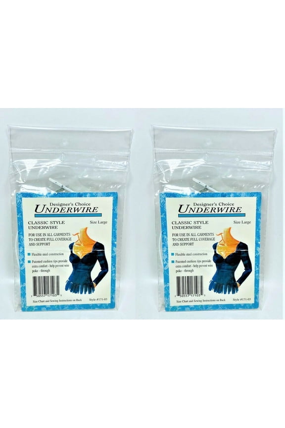 LOT OF 2 Classic Style Underwire by Designer's Choice - Large