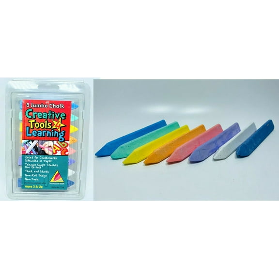 LOT OF 2 Jumbo Chalk Thick and Sturdy by Creative tools 4 Learning 16 Count