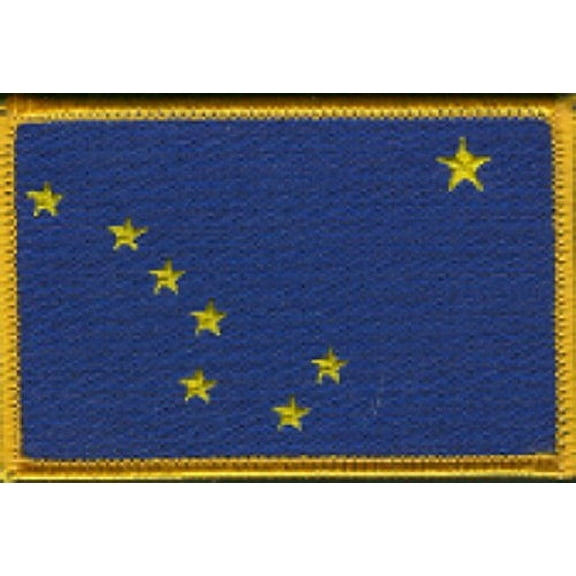 LOT OF 25!! Alaska Patch 3.50" x 2.25", State of Alaska Embroidered Iron On or Sew On Flag Patch Emblem