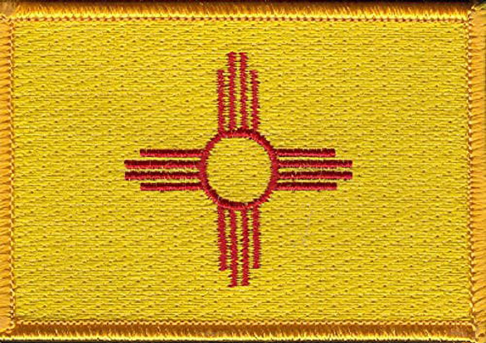 LOT OF 25!! New Mexico Patch 3.50" x 2.25", State of New Mexico Embroidered Iron On or Sew On Flag Patch Emblem