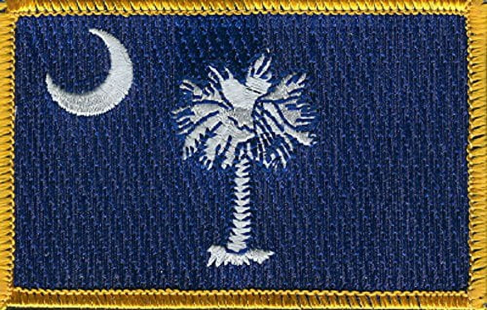 LOT OF 25!! South Carolina Patch 3.50" x 2.25", State of South Carolina Embroidered Iron On or Sew On Flag Patch Emblem