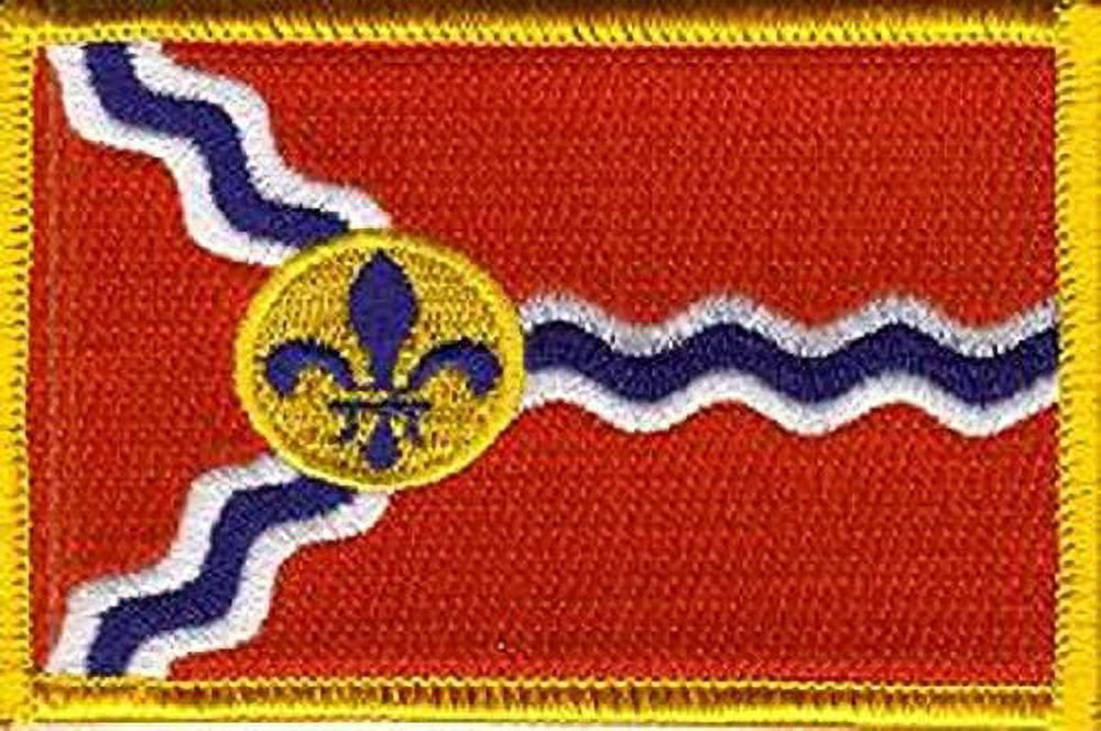 LOT OF 25!! St Louis City Patch 3.50" x 2.25", City of Saint Louis Embroidered Iron On or Sew On Flag Patch Emblem